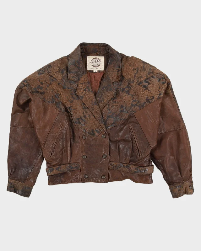 Vintage 80s G-III Leather Fashions Jacket - S Ribbed Jacket Pleated Jacket Ruffled Jacket