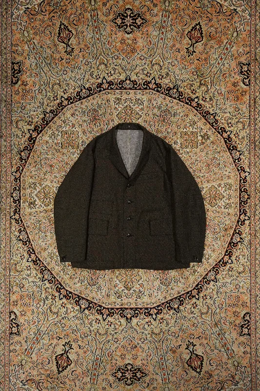 Taiga Takahashi SACK JACKET (MELANGE BLACk) Nylon Fabric Polyester Fabric Spandex Fabric