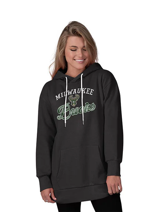 Women's Starter Team Script Milwaukee Bucks Hooded Sweatshirt Hoodie with Patch Decorative Personalized Women's Starter Team Script Milwaukee Bucks Hooded Sweatshirt Hoodie with Patch Decorative Personalized