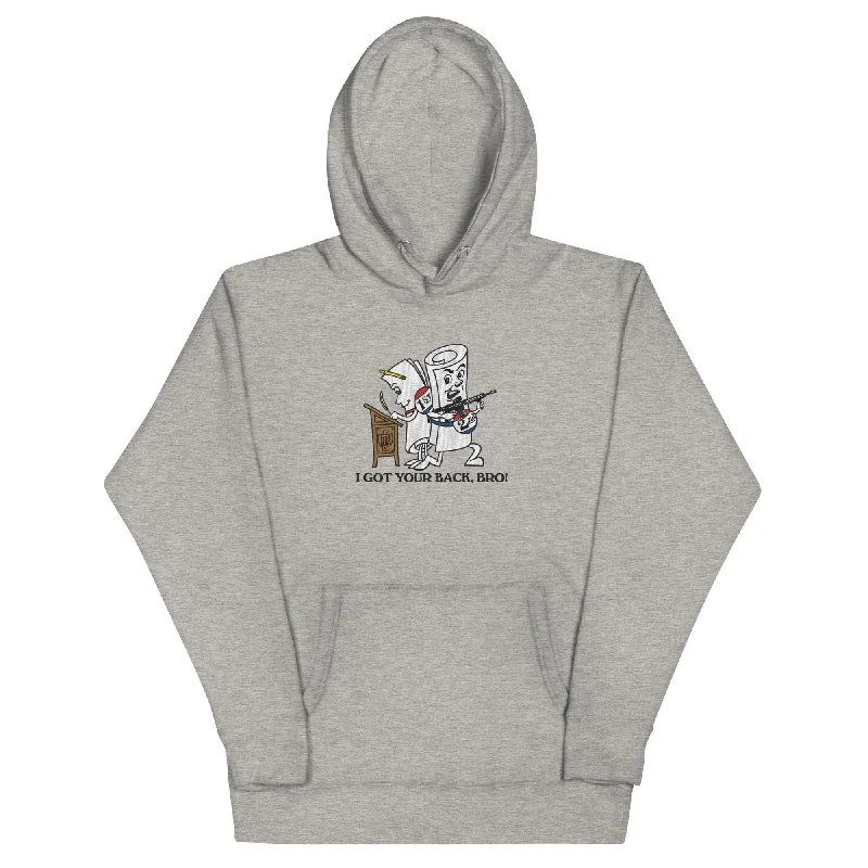 I Got Your Back Bro 2nd Amendment Embroidered Hoodie Hoodie with Hem Contrast Bold Stylish I Got Your Back Bro 2nd Amendment Embroidered Hoodie Hoodie with Hem Contrast Bold Stylish
