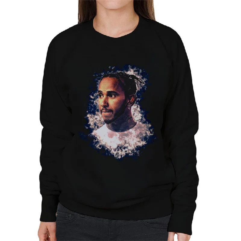 Motorsport Images Lewis Hamilton Portrait Women's Sweatshirt Hoodie with Gradient Ombre Colorful Motorsport Images Lewis Hamilton Portrait Women's Sweatshirt Hoodie with Gradient Ombre Colorful