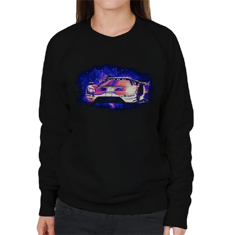 Motorsport Images Ford GT Priaulx Tincknell Bomarito Women's Sweatshirt Hoodie with Drawstring Waist Adjustable Fitted Motorsport Images Ford GT Priaulx Tincknell Bomarito Women's Sweatshirt Hoodie with Drawstring Waist Adjustable Fitted
