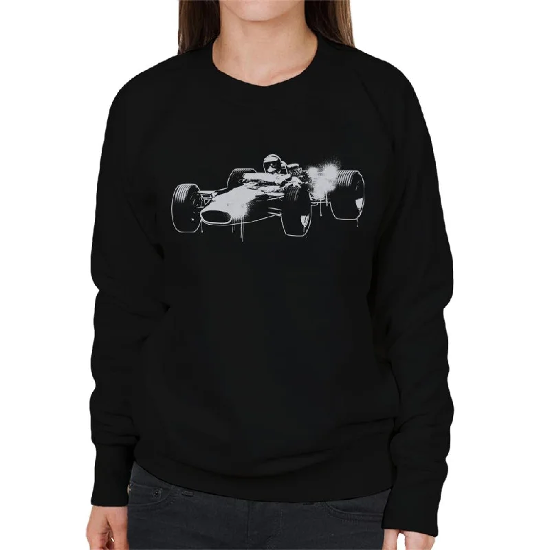Motorsport Images Lotus 49 Jim Clark Women's Sweatshirt Hoodie with Rolled Sleeves Casual Relaxed Motorsport Images Lotus 49 Jim Clark Women's Sweatshirt Hoodie with Rolled Sleeves Casual Relaxed