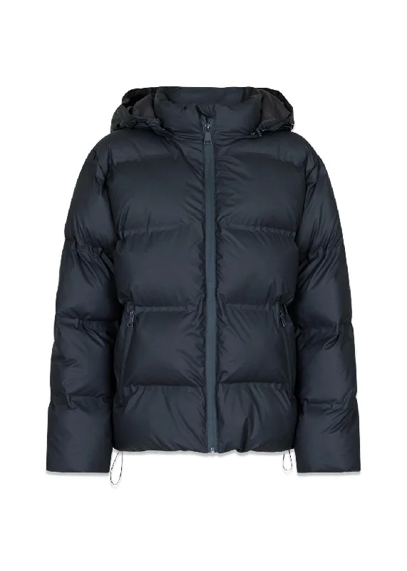 Fox C Puffer Jacket - Antracit Boat Neck Shawl Collar Notched Collar