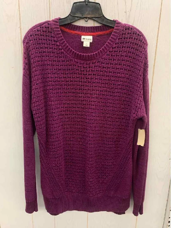 Stylus Purple Womens Size L Sweater Machine Wash Dry Clean Hand Wash