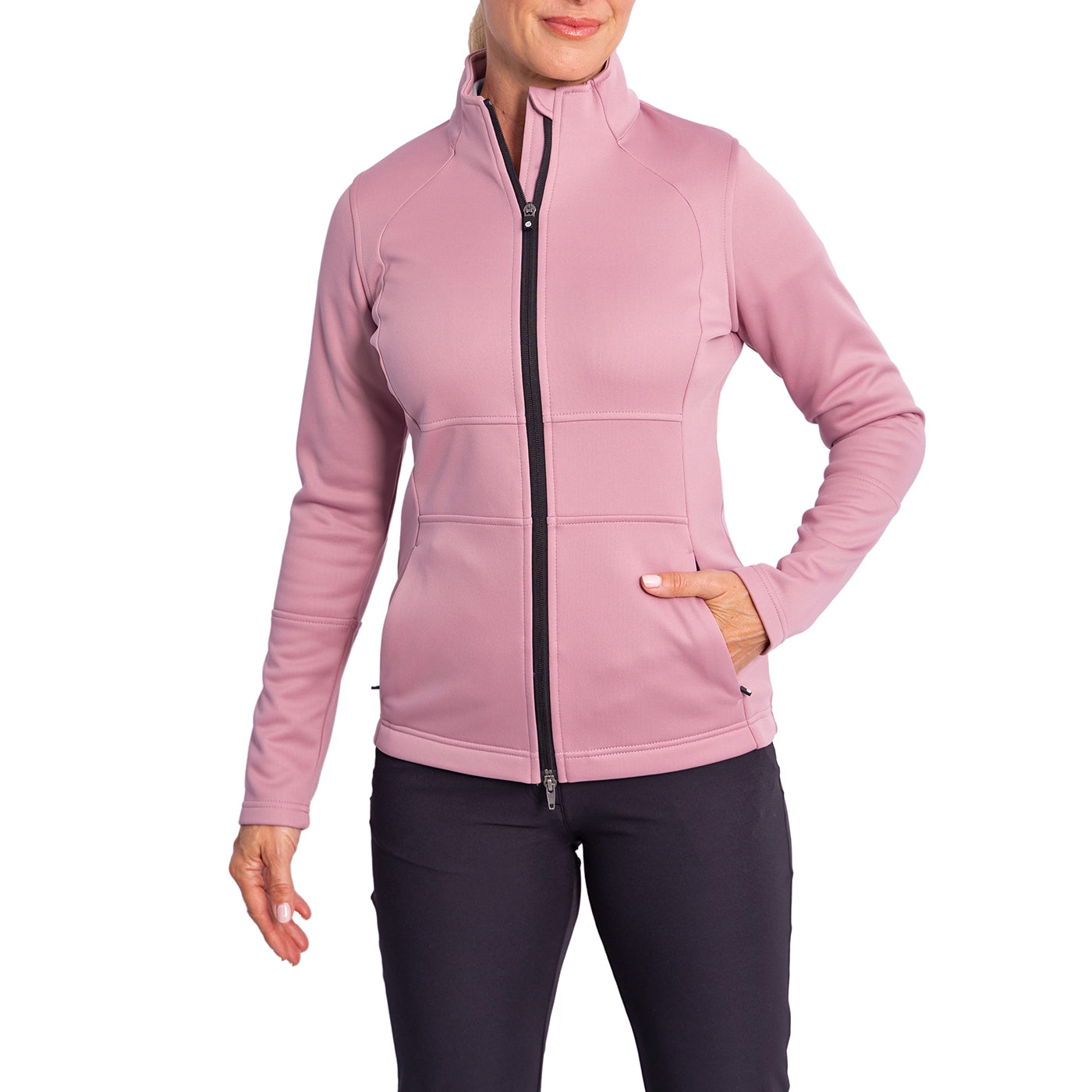Sunderland Women's Nira Thermal Panelled Fleece Water Repellent Golf Jacket - Pink Haze Mesh Jacket Canvas Jacket Denim Jacket Sunderland Women's Nira Thermal Panelled Fleece Water Repellent Golf Jacket - Pink Haze Mesh Jacket Canvas Jacket Denim Jacket