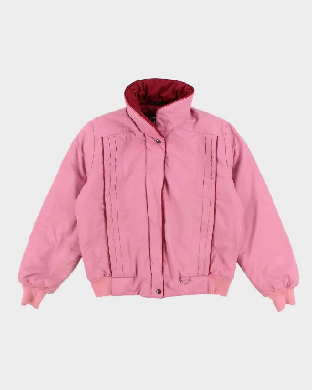 80s Vintage Women's Pink Ski Jacket - M Zippered Jacket Buttoned Jacket Snapped Jacket 80s Vintage Women's Pink Ski Jacket - M Zippered Jacket Buttoned Jacket Snapped Jacket