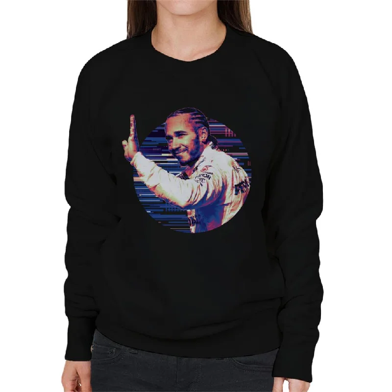 Motorsport Images Lewis Hamilton Wave Women's Sweatshirt Hoodie with Neon Bright Vibrant Motorsport Images Lewis Hamilton Wave Women's Sweatshirt Hoodie with Neon Bright Vibrant