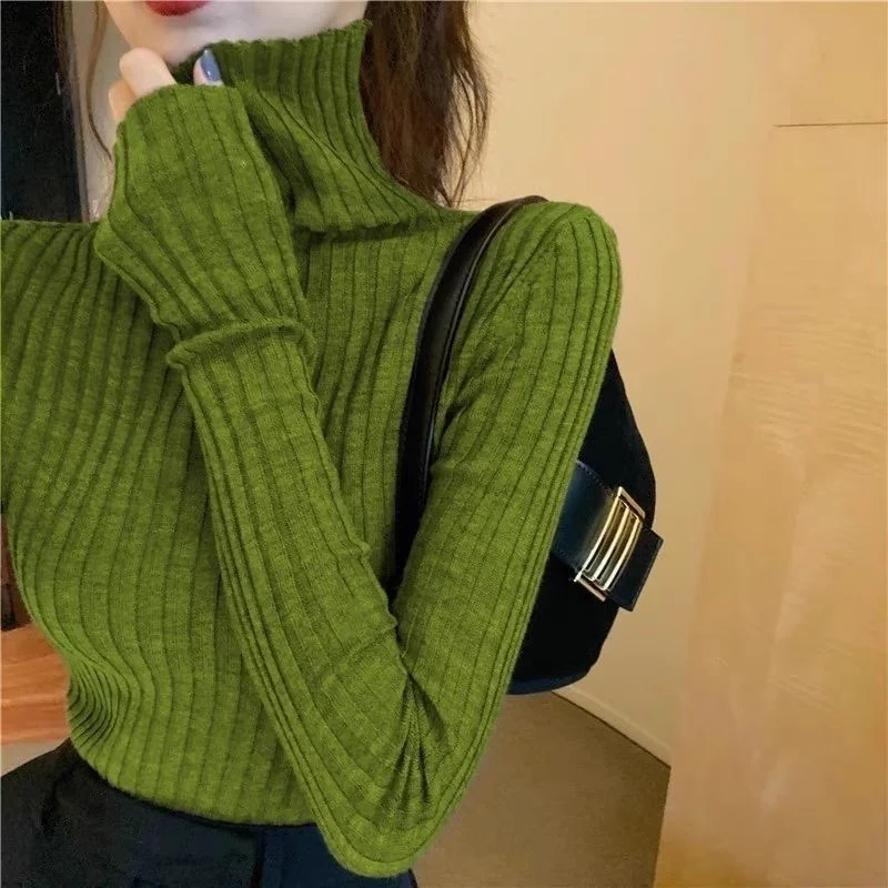 Wjczt outfit ideas winter Autumn and Winter Elegant Pile Collar Sweater Women's Inner Matching Coat Slim Bottoming Pullover Turtleneck Sweater Top Transparent Opaque Sheer Wjczt outfit ideas winter Autumn and Winter Elegant Pile Collar Sweater Women's Inner Matching Coat Slim Bottoming Pullover Turtleneck Sweater Top Transparent Opaque Sheer