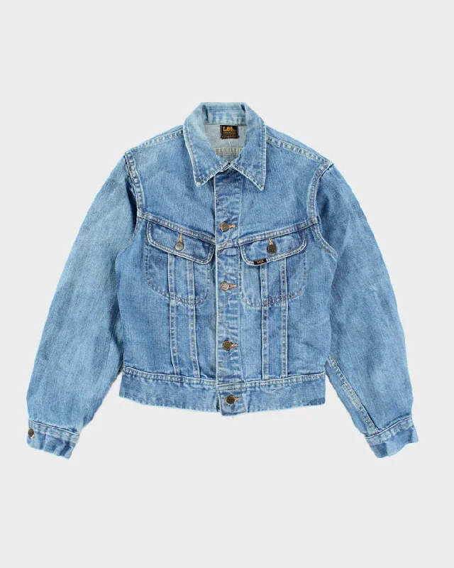 Vintage 80's Lee Cropped Light Wash Denim Jacket - XS Print Jacket Jacquard Jacket Embroidered Jacket Vintage 80's Lee Cropped Light Wash Denim Jacket - XS Print Jacket Jacquard Jacket Embroidered Jacket