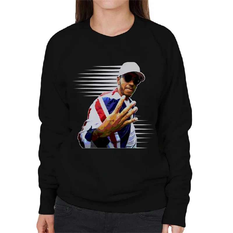 Motorsport Images Hamilton 4th World Drivers Award Women's Sweatshirt Hoodie with Half-Zip Sporty Casual Motorsport Images Hamilton 4th World Drivers Award Women's Sweatshirt Hoodie with Half-Zip Sporty Casual