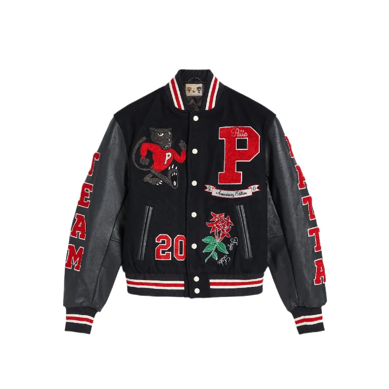Patta Mens 20th Anniversary Varsity Jacket Lace Jacket Ribbed Jacket Sequined Jacket Patta Mens 20th Anniversary Varsity Jacket Lace Jacket Ribbed Jacket Sequined Jacket