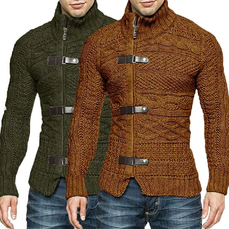 Wjczt Men Winter Outfits Men's Sweaters Stretchy Stylish Acrylic Fiber Loose Sweater Coat Causal-Solid Color Slim Fit Turtleneck Pullovers Sweater Modern Contemporary Chic Wjczt Men Winter Outfits Men's Sweaters Stretchy Stylish Acrylic Fiber Loose Sweater Coat Causal-Solid Color Slim Fit Turtleneck Pullovers Sweater Modern Contemporary Chic