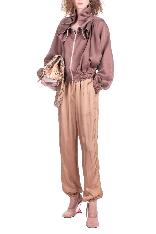 Voly Cocoon Jacket Boat Neck Shawl Collar Notched Collar