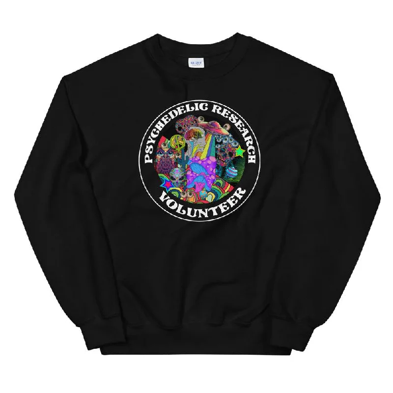 Psychedelic Research Volunteer Unisex Sweatshirt Hoodie with Slit Hem Functional Movement Psychedelic Research Volunteer Unisex Sweatshirt Hoodie with Slit Hem Functional Movement