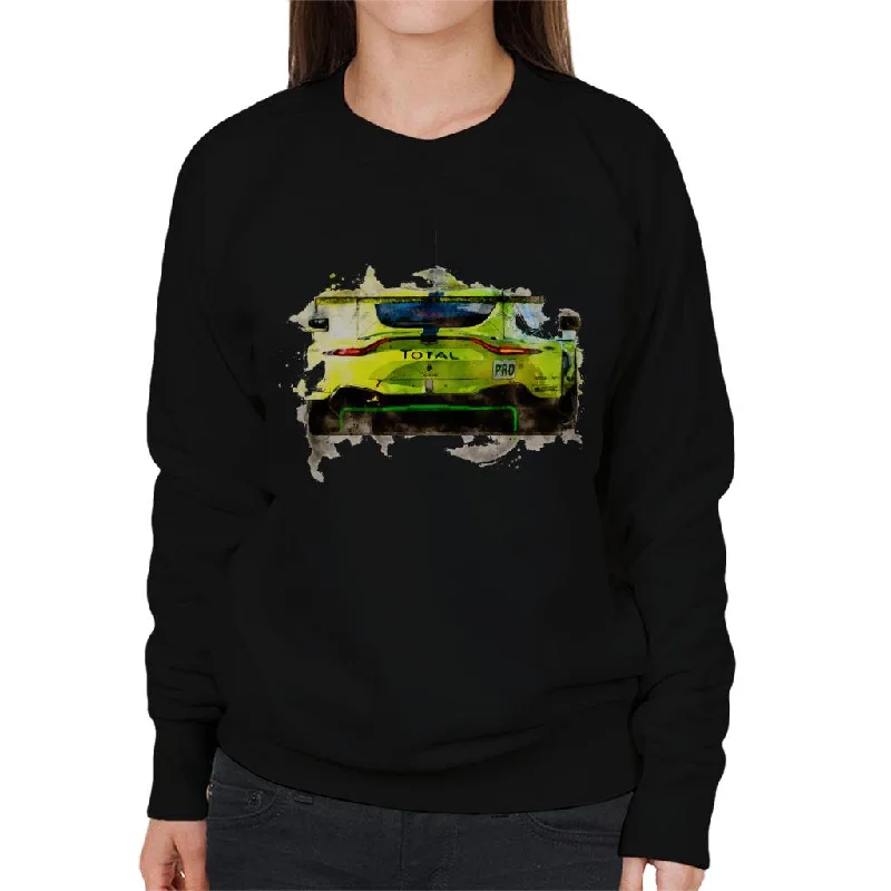 Motorsport Images Aston Martin Vantage AMR Lynn Adams Women's Sweatshirt Hoodie with Hem Raw Edge Edgy Unfinished Motorsport Images Aston Martin Vantage AMR Lynn Adams Women's Sweatshirt Hoodie with Hem Raw Edge Edgy Unfinished