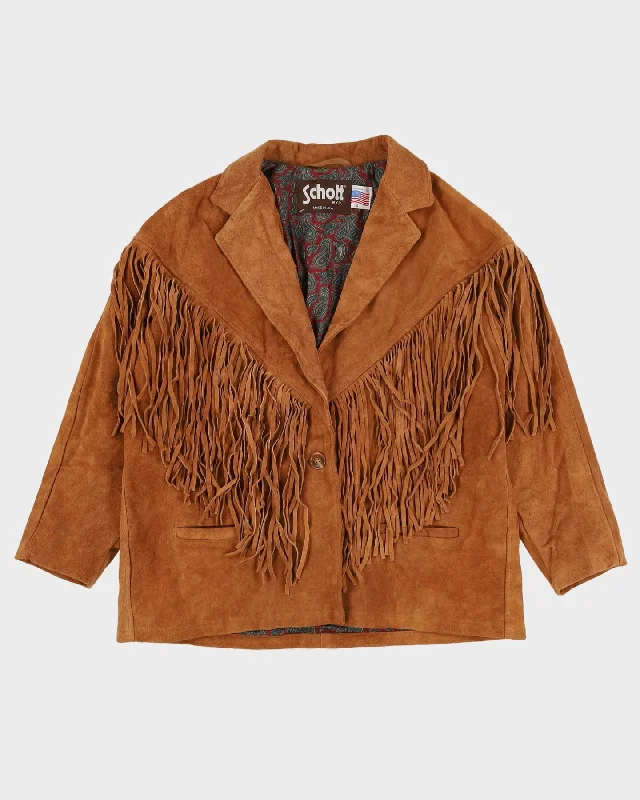 80s Schott Frilly Western Style Suede Jacket - XL Embroidered Jacket Appliqued Jacket Beaded Jacket 80s Schott Frilly Western Style Suede Jacket - XL Embroidered Jacket Appliqued Jacket Beaded Jacket