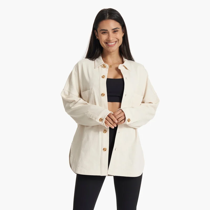 Women's Mackenzie Shirt Jacket Stand-Up Collar Roll-Neck Collar Turtle Neck