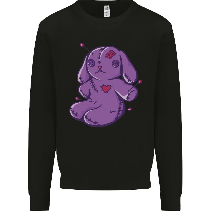A Voodoo Doll Rabbit Mens Sweatshirt Jumper Hoodie with Magnetic Closure Innovative Modern A Voodoo Doll Rabbit Mens Sweatshirt Jumper Hoodie with Magnetic Closure Innovative Modern