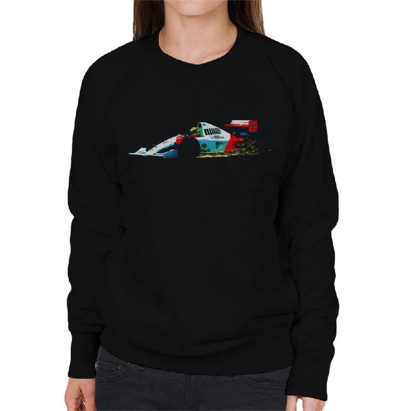 Motorsport Images Ayrton Senna McLaren MP4 6 Sparks Fly Women's Sweatshirt Hoodie with Mesh Breathable Sporty Motorsport Images Ayrton Senna McLaren MP4 6 Sparks Fly Women's Sweatshirt Hoodie with Mesh Breathable Sporty