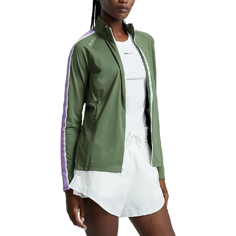 RLX Ralph Lauren Women's Peached Full Zip Golf Jacket - Shamrock/New Hibiscus Satin Jacket Silk Jacket Chiffon Jacket RLX Ralph Lauren Women's Peached Full Zip Golf Jacket - Shamrock/New Hibiscus Satin Jacket Silk Jacket Chiffon Jacket