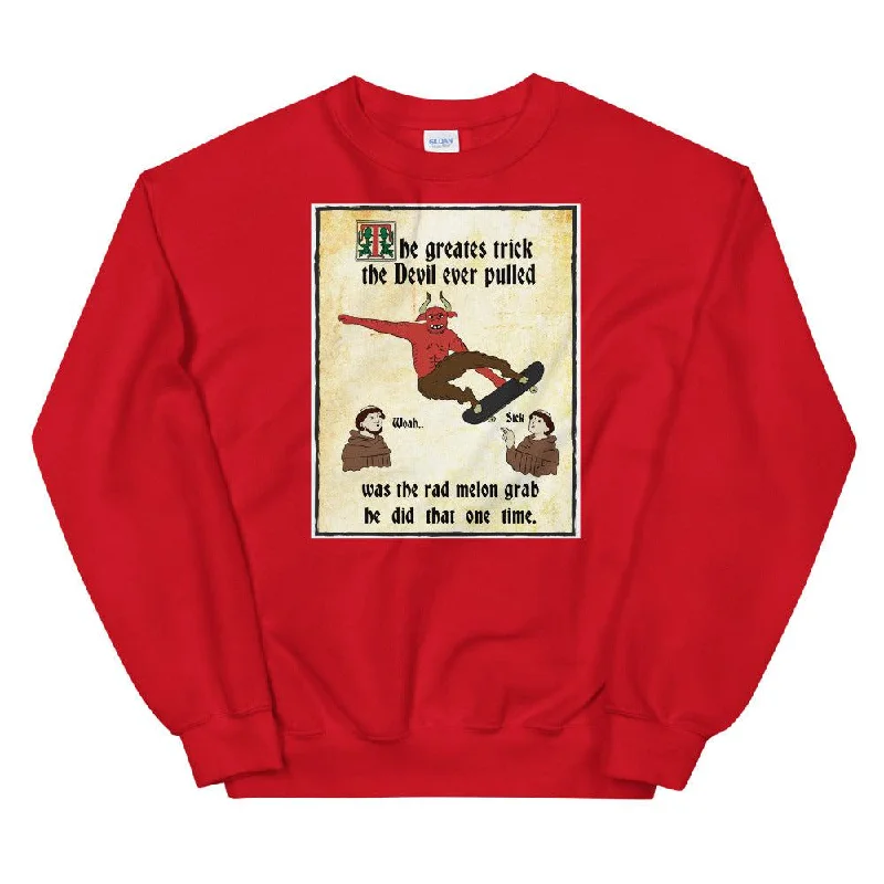 Devil’s Greatest Trick Unisex Sweatshirt Hoodie with Hem Embroidery Detailed Premium Devil’s Greatest Trick Unisex Sweatshirt Hoodie with Hem Embroidery Detailed Premium