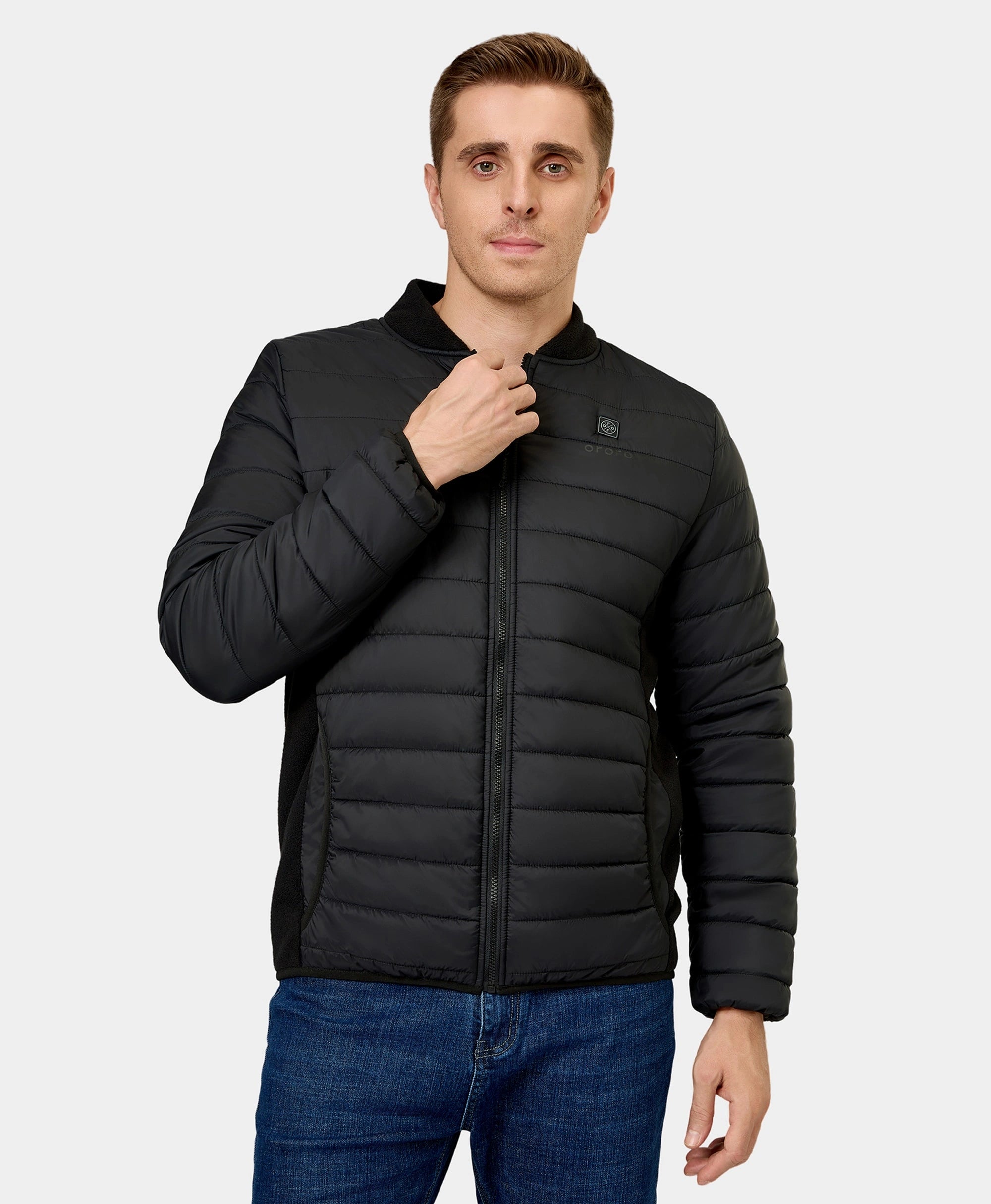 PuffLyte™ Men's Heated Lightweight Jacket Faux Fur Jacket Real Fur Jacket Shearling Jacket