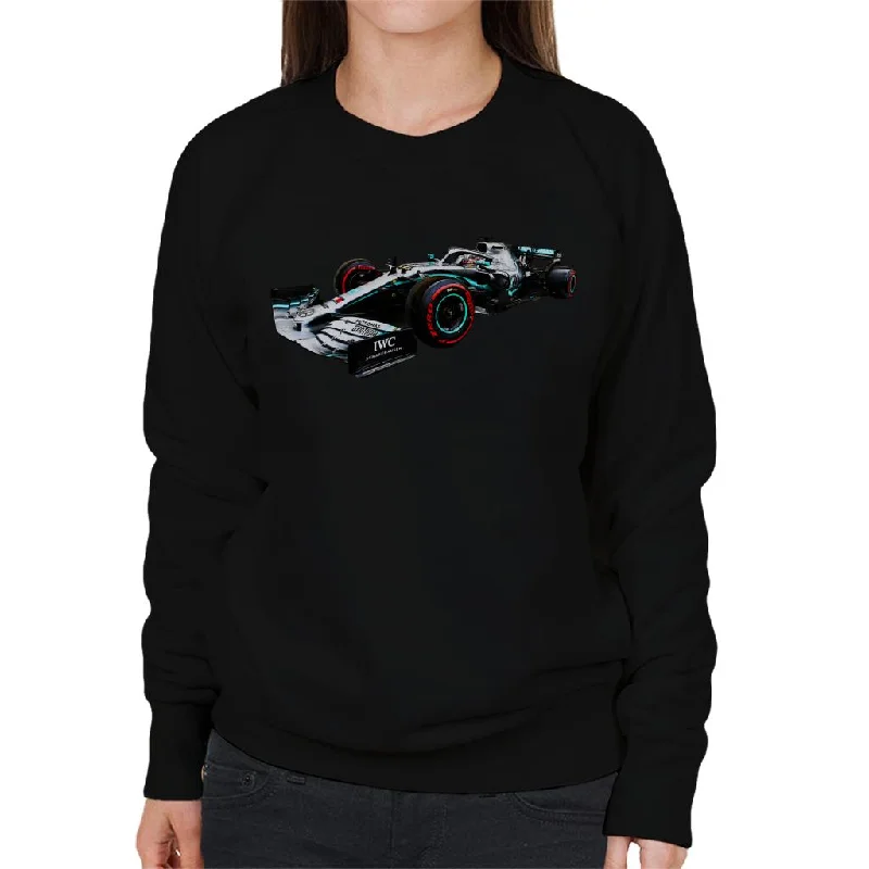 Motorsport Images Mercedes AMG F1 W10 Lewis Hamilton Women's Sweatshirt Hoodie with Frayed Bohemian Relaxed Motorsport Images Mercedes AMG F1 W10 Lewis Hamilton Women's Sweatshirt Hoodie with Frayed Bohemian Relaxed