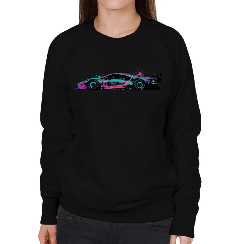 Motorsport Images Ford GT Keating Women's Sweatshirt Hoodie with Hem Elastic Stretchable Comfortable Motorsport Images Ford GT Keating Women's Sweatshirt Hoodie with Hem Elastic Stretchable Comfortable