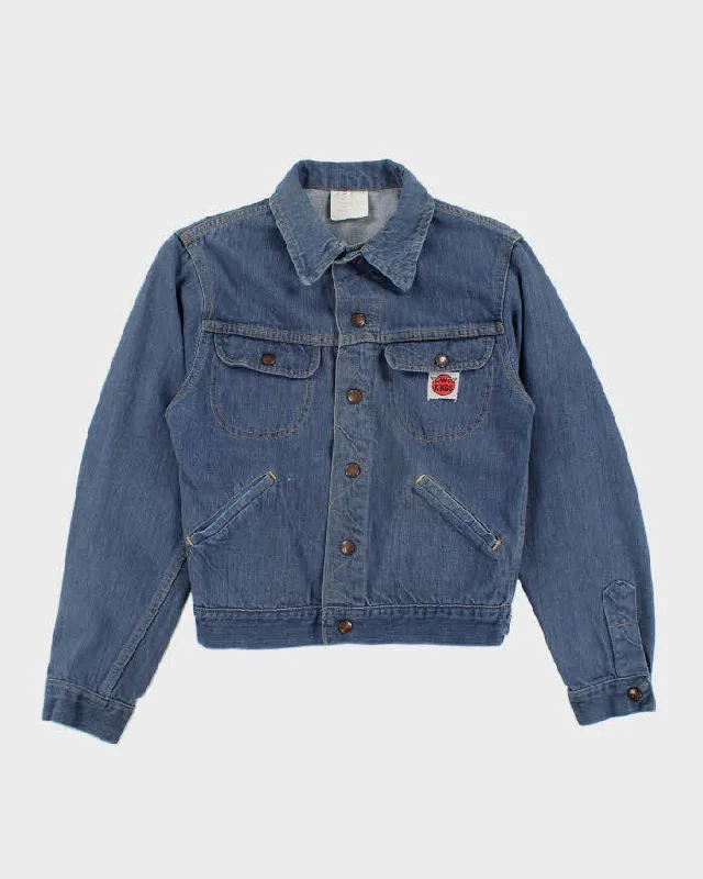 Vintage 80s GWG Women's Denim Jacket - S Ribbed Jacket Pleated Jacket Ruffled Jacket Vintage 80s GWG Women's Denim Jacket - S Ribbed Jacket Pleated Jacket Ruffled Jacket