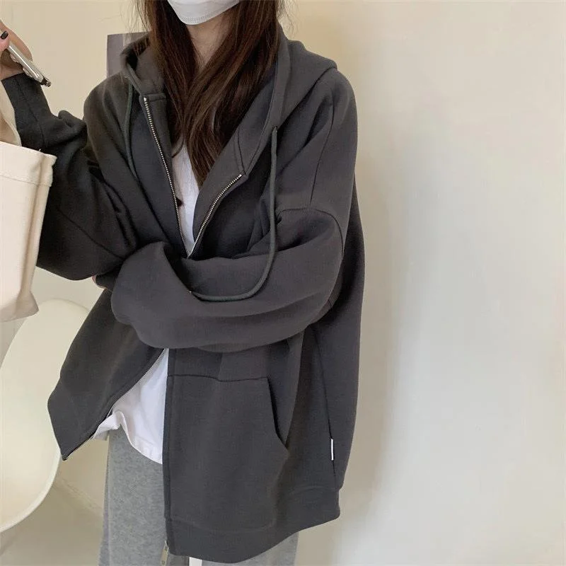 Wjczt style 260G Fish Scales Loose Oversize Sweater Cardigan Zipper Couple Coat Female Early Spring and Autumn Thin Thick Dense Wjczt style 260G Fish Scales Loose Oversize Sweater Cardigan Zipper Couple Coat Female Early Spring and Autumn Thin Thick Dense