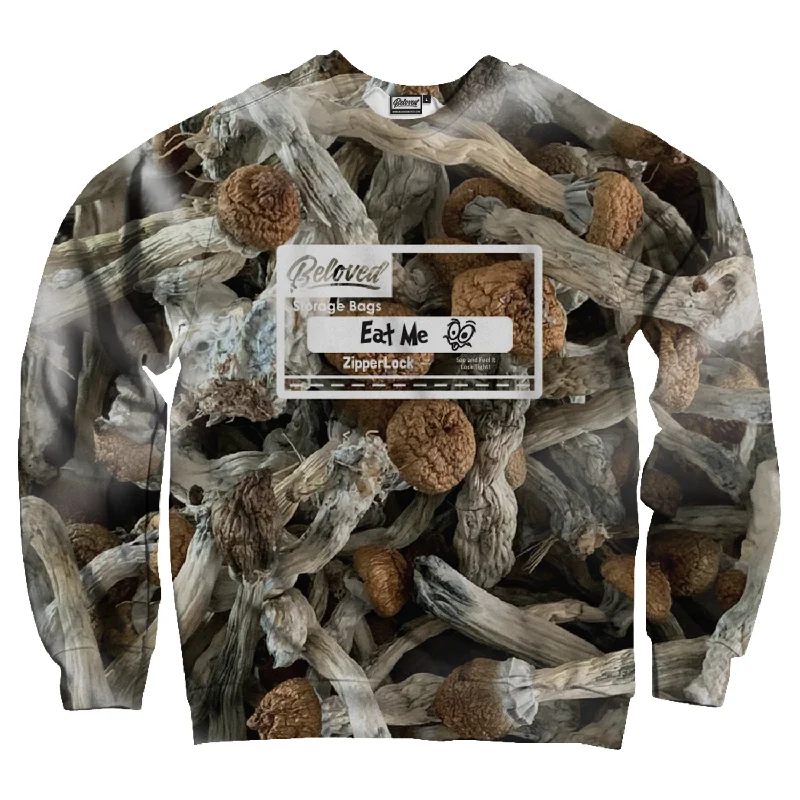 Eat Me Magic Shrooms Unisex Sweatshirt Hoodie with Drawstring Waist Adjustable Fitted Eat Me Magic Shrooms Unisex Sweatshirt Hoodie with Drawstring Waist Adjustable Fitted