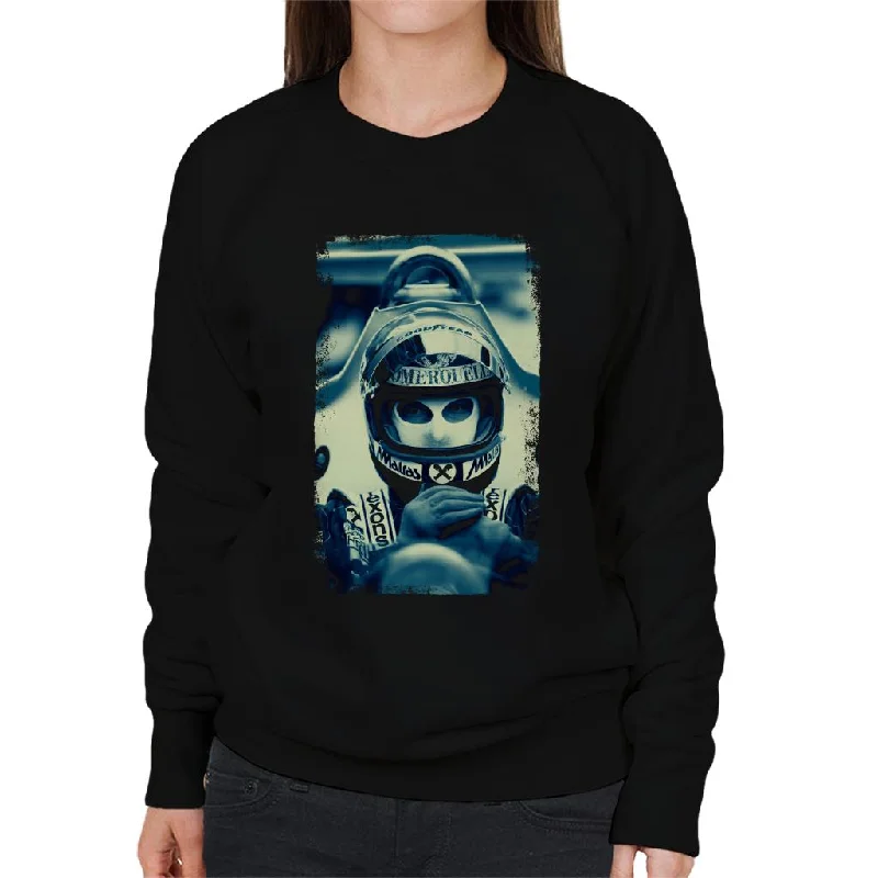 Motorsport Images Niki Lauda Racing Portrait Women's Sweatshirt Hoodie with Pattern Geometric Abstract Motorsport Images Niki Lauda Racing Portrait Women's Sweatshirt Hoodie with Pattern Geometric Abstract