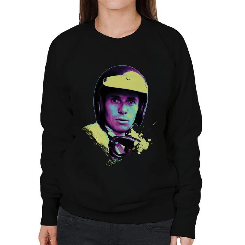 Motorsport Images Jim Clark Portrait Women's Sweatshirt Cotton Hoodie Fleece Lining Warmth Motorsport Images Jim Clark Portrait Women's Sweatshirt Cotton Hoodie Fleece Lining Warmth