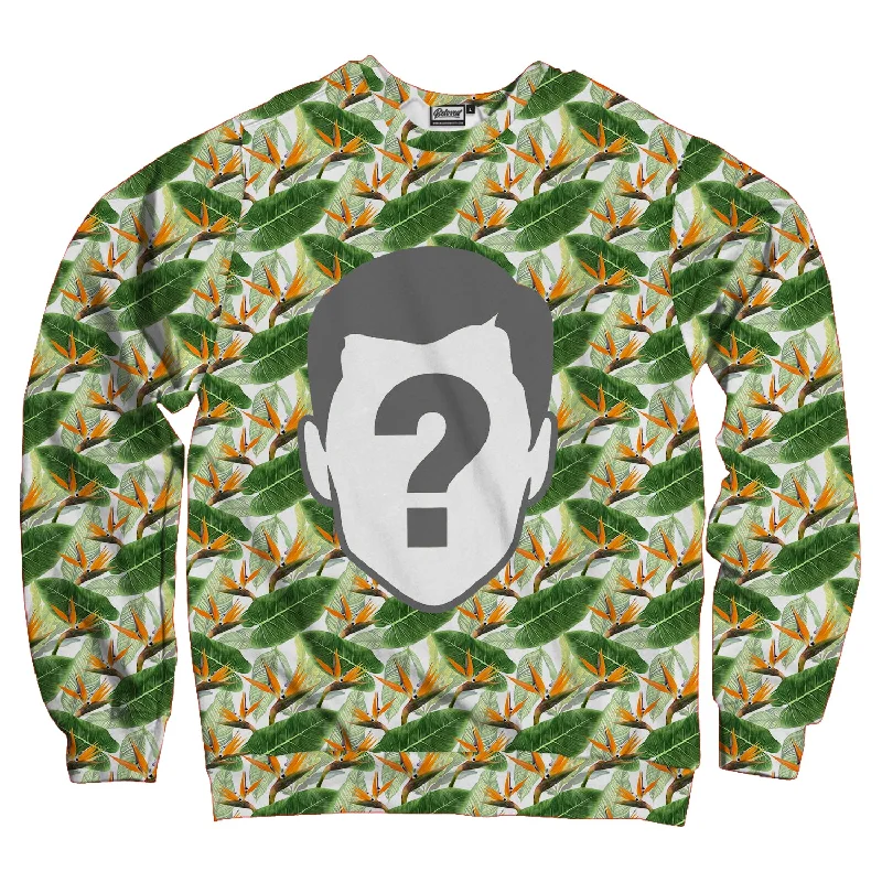 Birds Of Paradise Custom Unisex Sweatshirt Hoodie with Mock Neck Collared Structured Birds Of Paradise Custom Unisex Sweatshirt Hoodie with Mock Neck Collared Structured