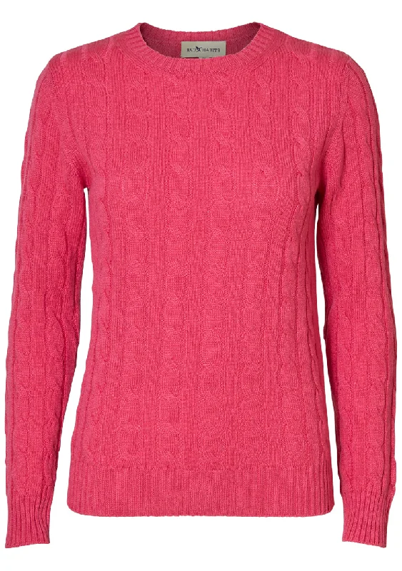 Cordelia Cashmere Cable-knit Sweater Woman Collared Crew Neck Turtle Neck