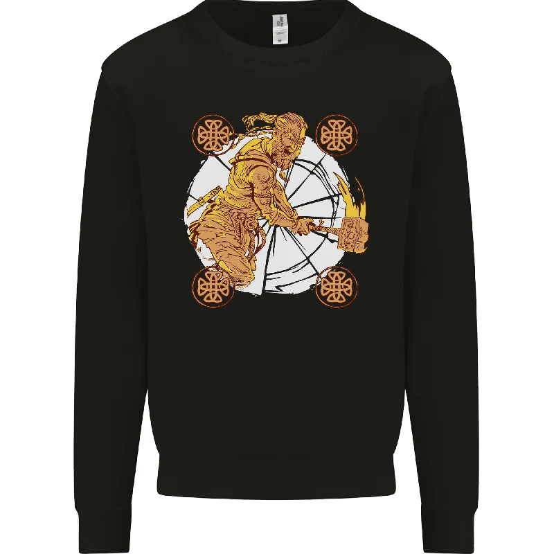 A Viking With a Hammer Thor Tribal Valhalla Mens Sweatshirt Jumper Hoodie with Exposed Zipper Edgy Industrial A Viking With a Hammer Thor Tribal Valhalla Mens Sweatshirt Jumper Hoodie with Exposed Zipper Edgy Industrial