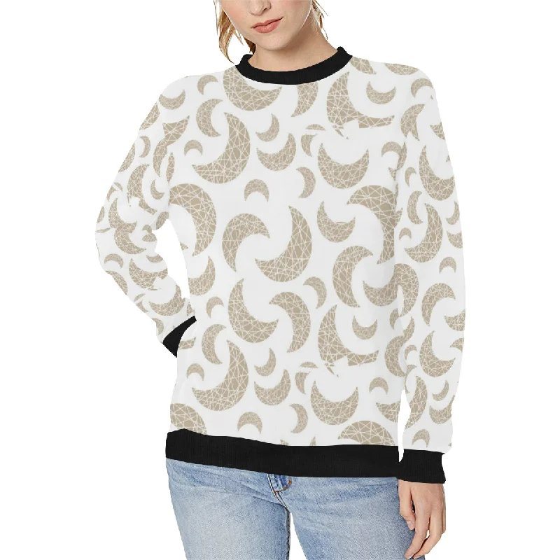 Cool gold moon abstract pattern Women's Crew Neck Sweatshirt Zip Hoodie Drawstring Kangaroo Pocket Cool gold moon abstract pattern Women's Crew Neck Sweatshirt Zip Hoodie Drawstring Kangaroo Pocket