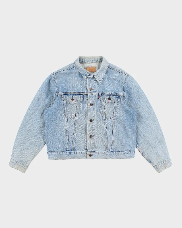 Vintage 80s Levi's Lightwash Blue Denim Jacket - M Faux Fur Jacket Real Fur Jacket Shearling Jacket Vintage 80s Levi's Lightwash Blue Denim Jacket - M Faux Fur Jacket Real Fur Jacket Shearling Jacket