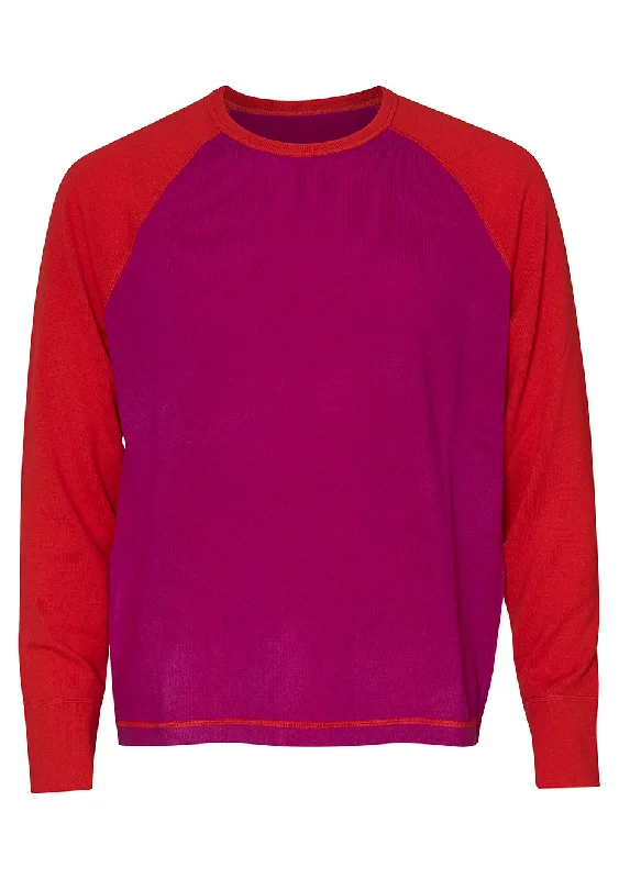 Pink & Orange Rugby Cashmere Sweater Cotton Fabric Linen Fabric Terry Fabric