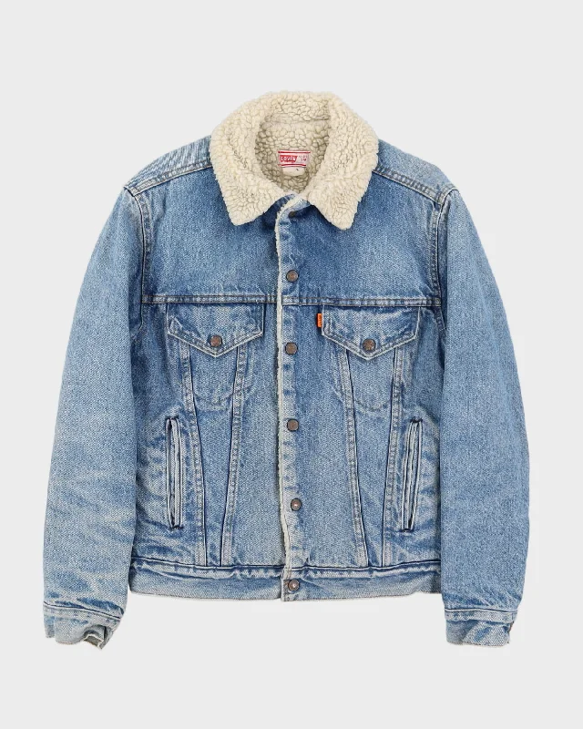 Levi's Denim Fleece Lined Jacket - S Collared Jacket Crew Neck Jacket Turtle Neck Jacket Levi's Denim Fleece Lined Jacket - S Collared Jacket Crew Neck Jacket Turtle Neck Jacket