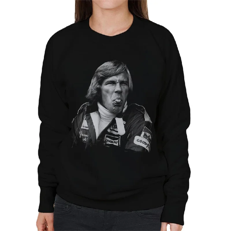 Motorsport Images James Hunt Pulling Funny Face Women's Sweatshirt Hoodie with Neon Bright Vibrant Motorsport Images James Hunt Pulling Funny Face Women's Sweatshirt Hoodie with Neon Bright Vibrant