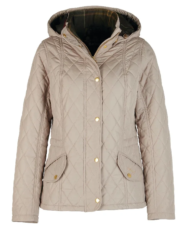 Barbour Women's Millfire Quilted Jacket Hoodie Zip-Up Jacket Button-Up Jacket