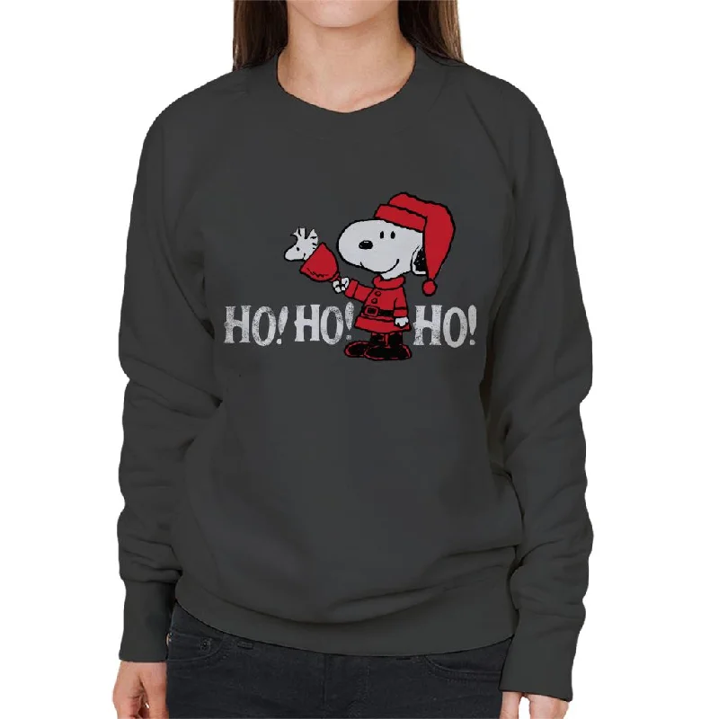Peanuts Snoopy In A Santa Suit Ho Ho Ho Women's Sweatshirt Hoodie with High Neck Warm Protective Peanuts Snoopy In A Santa Suit Ho Ho Ho Women's Sweatshirt Hoodie with High Neck Warm Protective