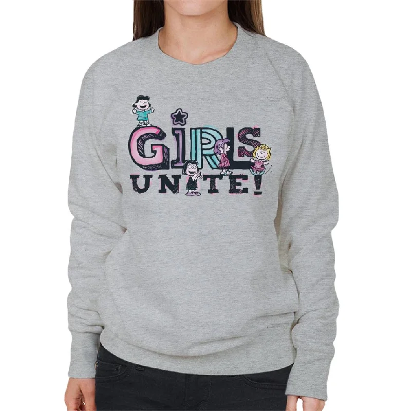Peanuts Girls Unite Marcie Women's Sweatshirt Hoodie with Puffed Sleeves Voluminous Trendy Peanuts Girls Unite Marcie Women's Sweatshirt Hoodie with Puffed Sleeves Voluminous Trendy
