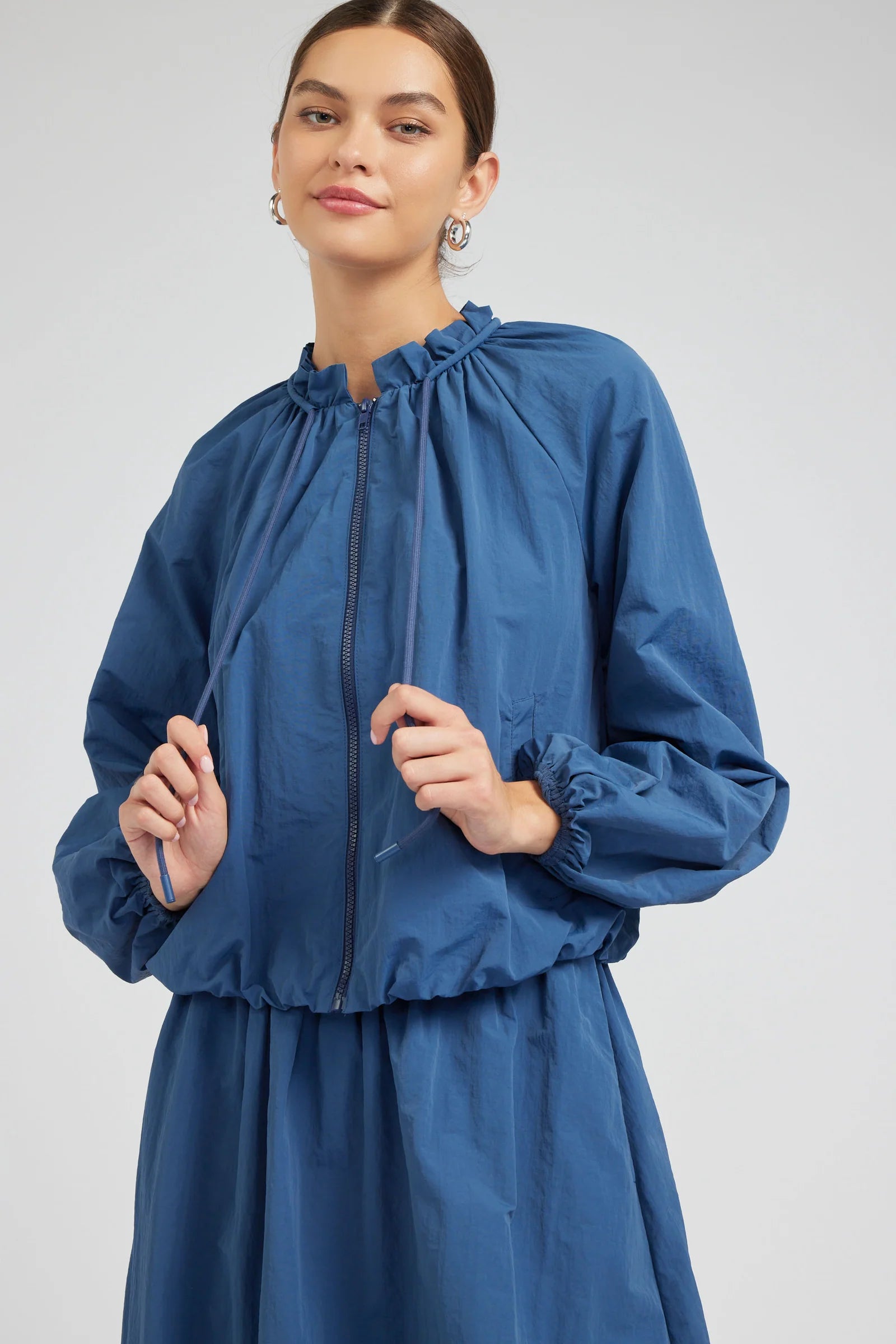 Bubble Hem Jacket Oversized Jacket Tailored Jacket Straight Jacket