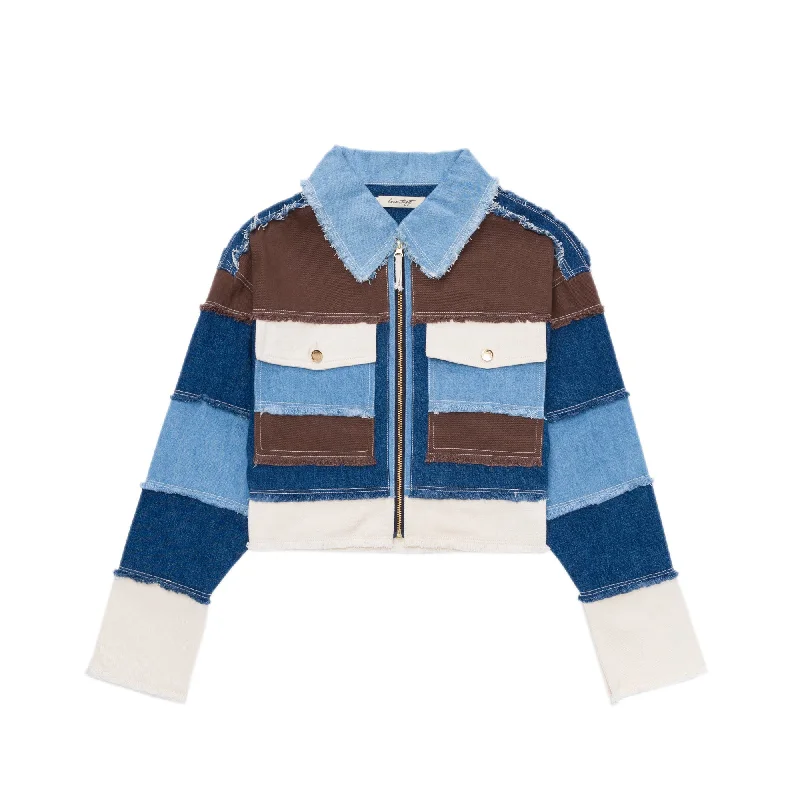 Honor The Gift Womens Panel Denim Jacket Herringbone Jacket Checkered Jacket Solid Jacket Honor The Gift Womens Panel Denim Jacket Herringbone Jacket Checkered Jacket Solid Jacket