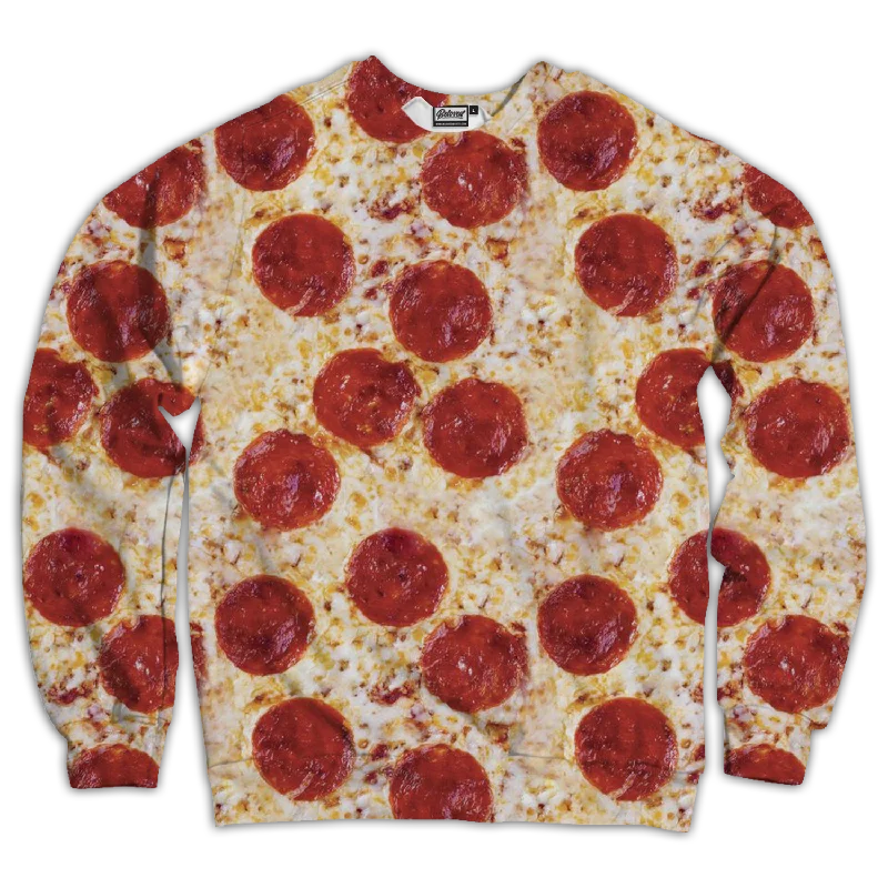Pizza Unisex Sweatshirt Hoodie with Hem Detail Decorative Unique