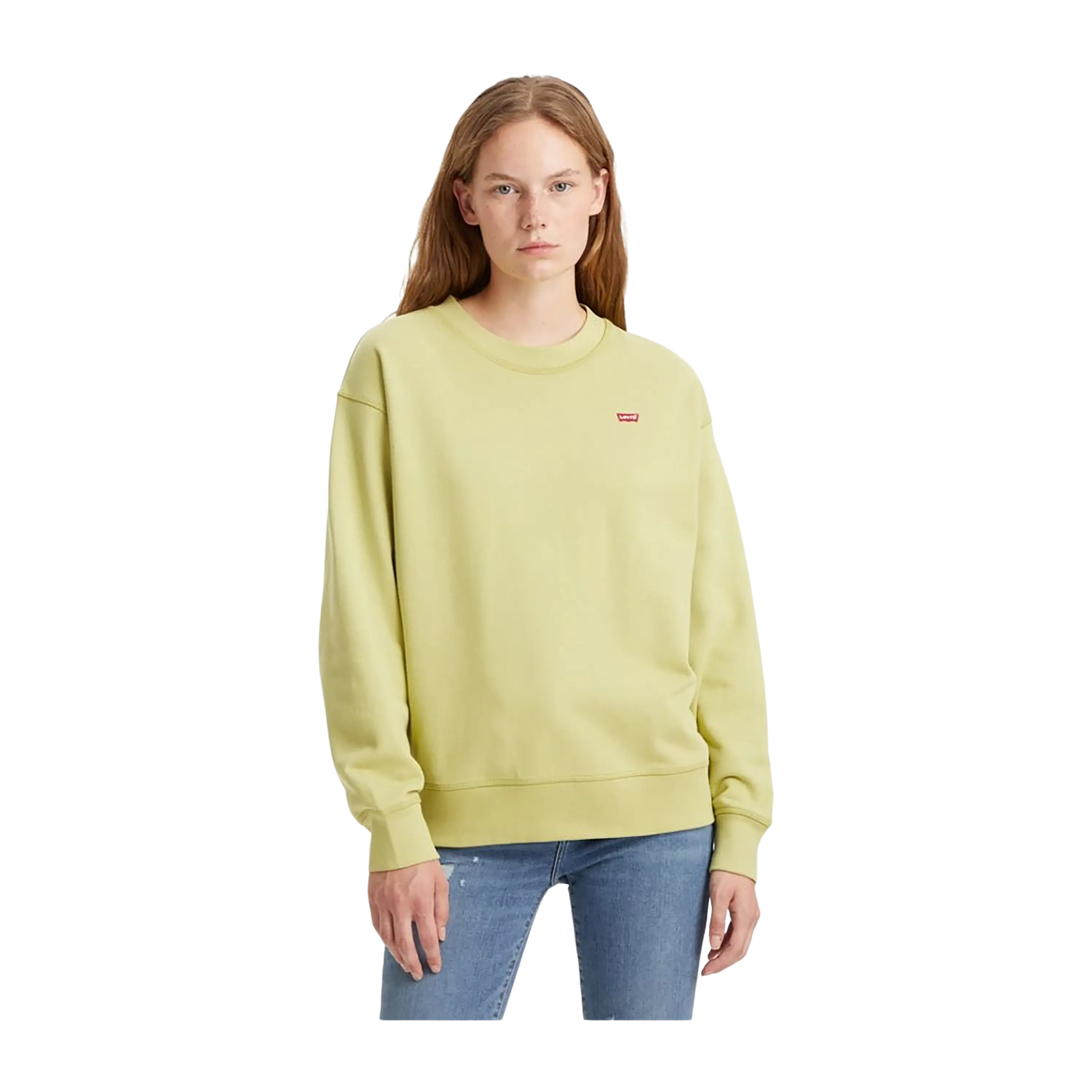 Levi's Standard Crewneck Sweatshirt Hoodie with Metallic Shiny Futuristic