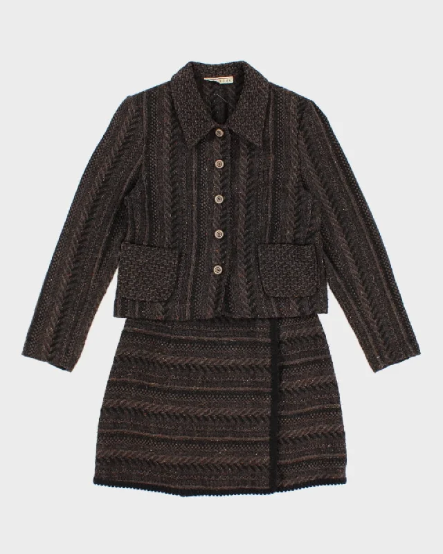 Vintage Wool Blend Suit Jacket and Mini Skirt Set - XS Fitted Jacket Loose Jacket Oversized Jacket Vintage Wool Blend Suit Jacket and Mini Skirt Set - XS Fitted Jacket Loose Jacket Oversized Jacket